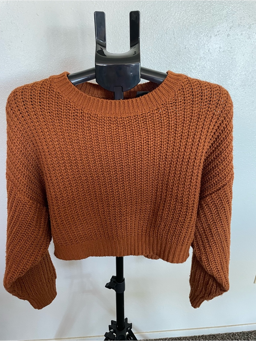 Crewneck Sweater in Rust Brown